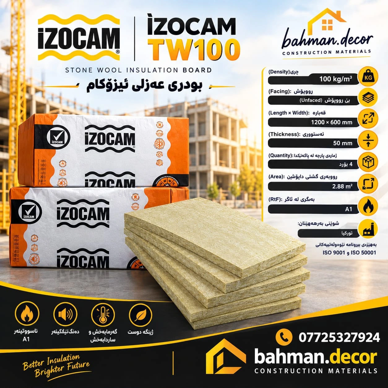 Izocam TW100 stone wool